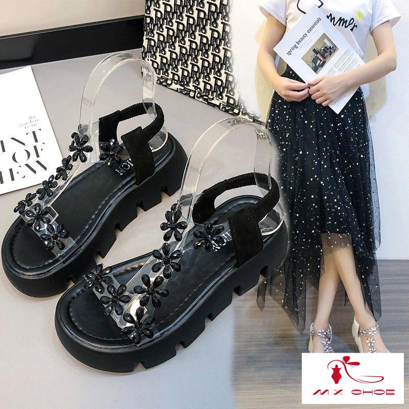 M & X~ Sandal Đế Dày Cá Tính Phong Cách Mới 2022 Cho Nữ