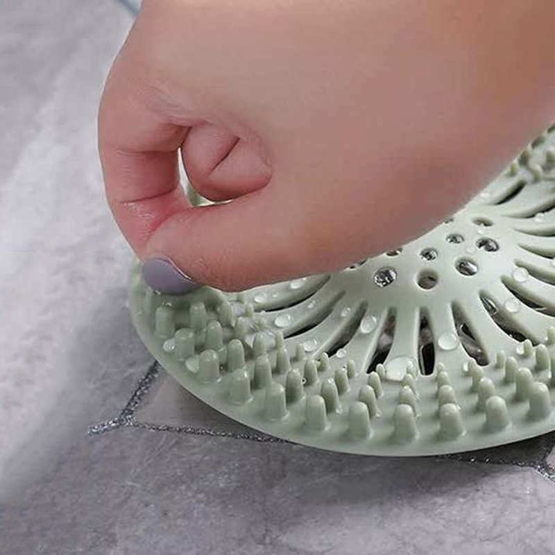 Nắp đậy cổng thoát nước bắt rác bằng silicone có giác hút tiện lợi