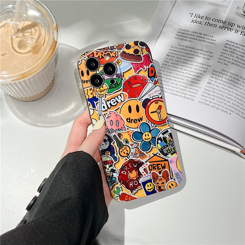 Ốp Điện Thoại IMD Mềm Họa Tiết Hoạt Hình Phong Cách Đường Phố Cho IPhone14 13 12 11 Plus MAX X/XS XR XSMAX 7P/8P