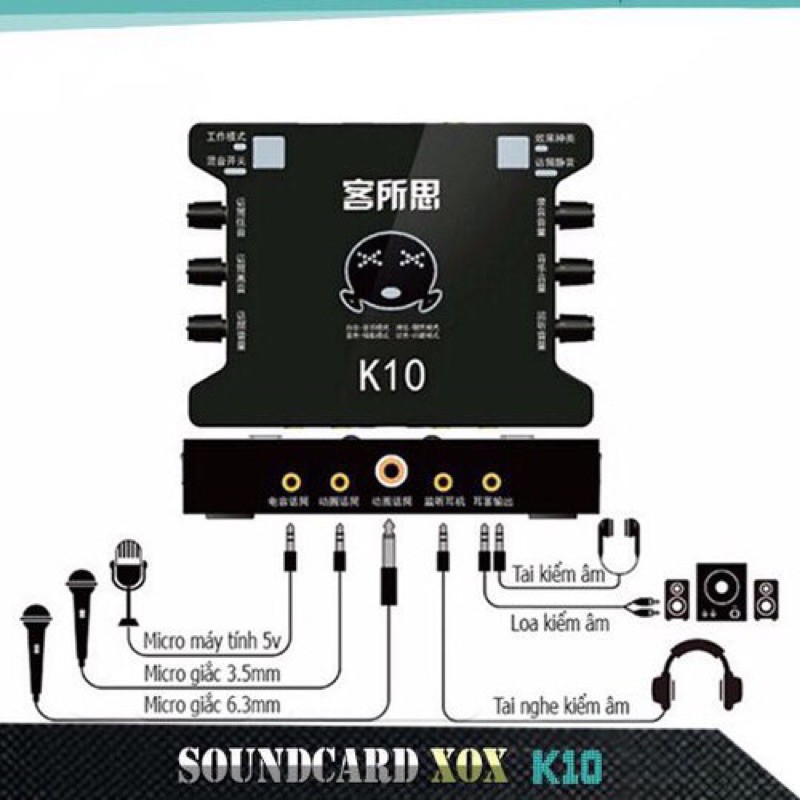 Sound Card k10 2019 thu âm livestream