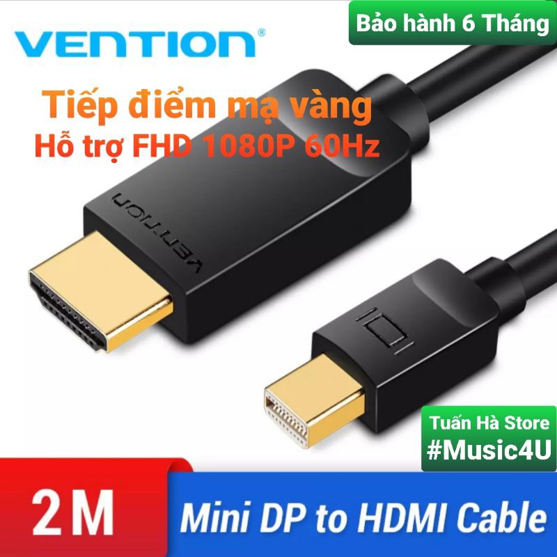 Dây cáp Mini displayport sang HDMI Vention, hỗ trợ 3D, Full HD 1080P Tuấn Hà Store