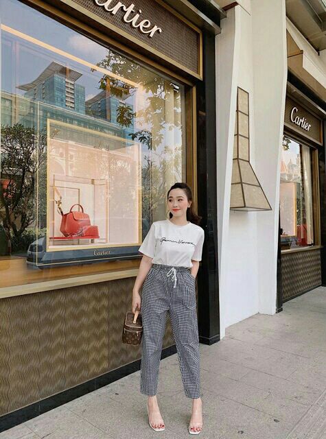 BỘ MẶC NHÀ ÁO THUN QUẦN KẺ CARO SIÊU RẺ