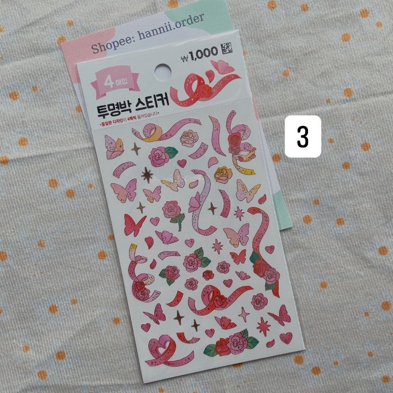 [DAISO HÀN] Sticker ribbon, hoa decor top siêu đỉnh