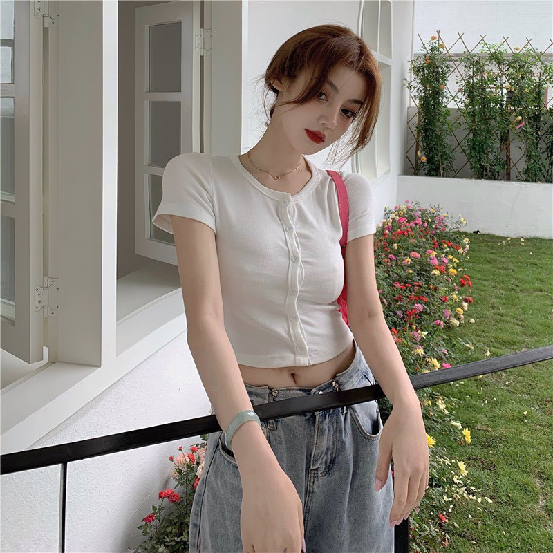 Áo Croptop Nữ - Áo Len Tăm Ngắn Body Nhiều Màu Hottrend