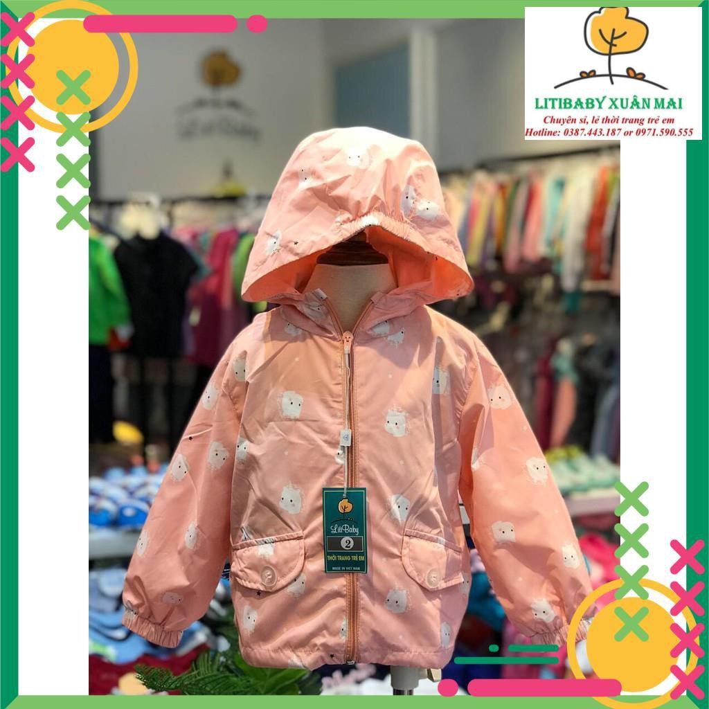 Áo gió BG in hình Litibaby size 2-10 cho bé từ 10kg đến 32kg Litibaby_Thanh Hóa