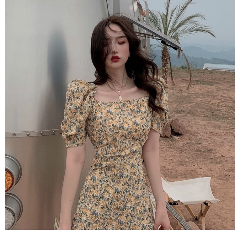 Váy hoa đắp tà CD020