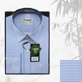 Áo sơ mi nam tay dài vạt bầu Slim Fit Bamboo Vĩnh Tiến 399 - Họa tiết G749