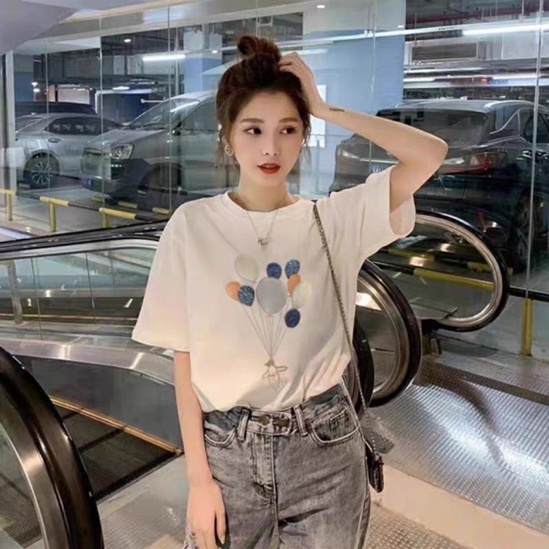 Áo Phông Tone Màu Trầm Hoạ Tiết Bóng Nhiều Màu