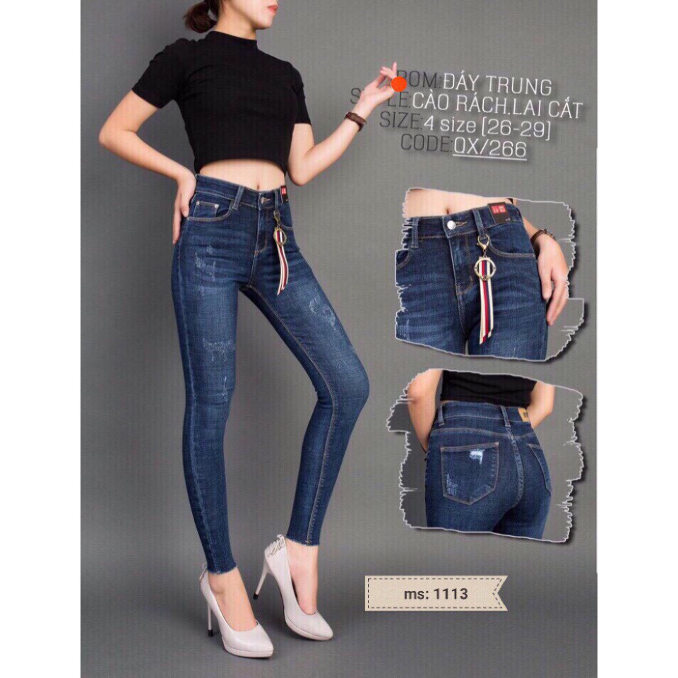 QUẦN JEAN NỮ THỜI TRANG PHONG CÁCH THỜI THƯỢNG HOT 2019 QJ01