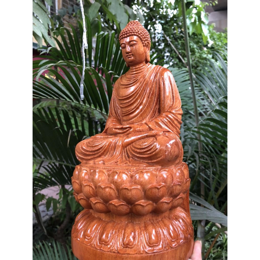 Tượng Phật Thích Ca Mâu Ni Gỗ Hương Cao 30 Cm
