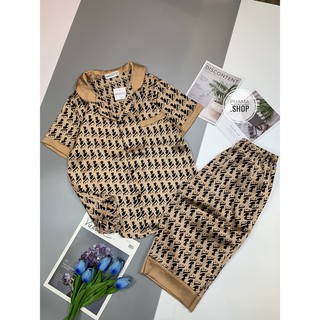 Pijama bộ đồ ngủ lửng lụa mango mặc nhà mùa hè cao cấp (ảnh thật/có video)