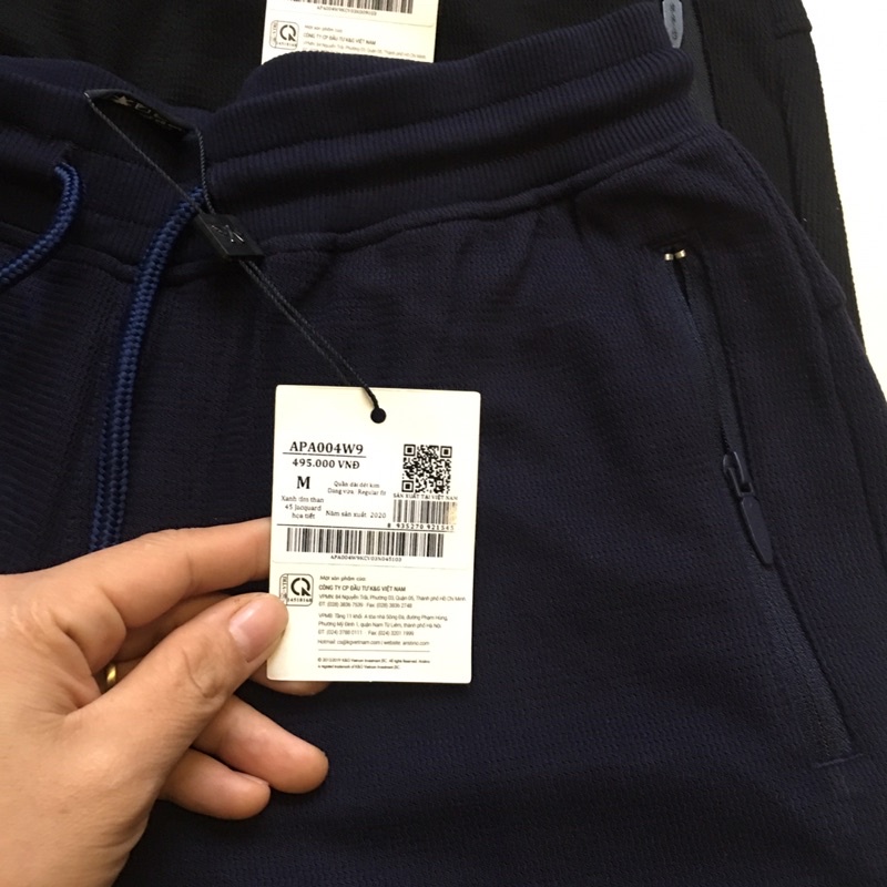 Quần Thu Đông Aristino APA004w9 Màu Xanh Tím Than Regular có M/L/XL