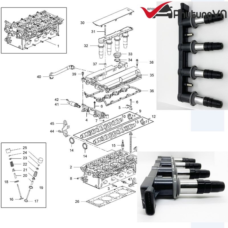 Mobin Chevrolet Cruze,Mô bin đánh lửa Chevrolet Cruze 96476979 -Hàng chính hãng -JCAP -Nhật bản -Bảo hành 6 tháng