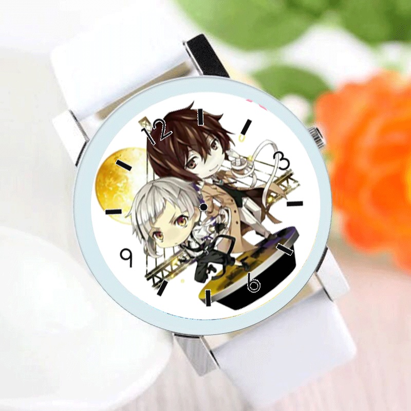 Đồng hồ đeo tay nam nữ in hình Bungou Stray Dogs anime chibi xinh xắn