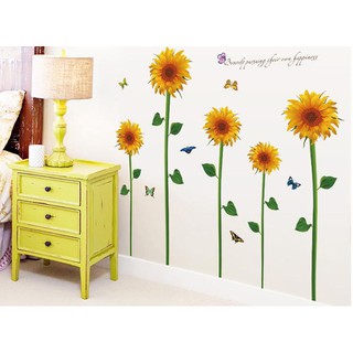 Decal dán tường hoa hướng dương