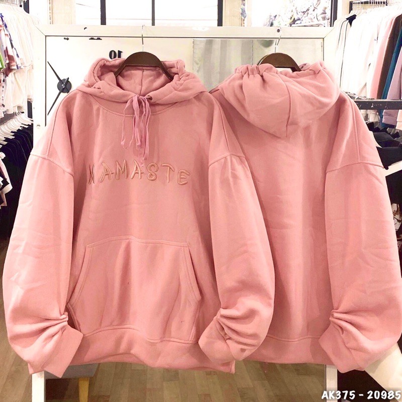 Áo Hoodie Nỉ Bông Thêu NAMASTE Siêu Hot Áo Sweater Nỉ Ngoại Nam Nữ Form Rộng UNISEX NAMASTE - AK3375 | BigBuy360 - bigbuy360.vn