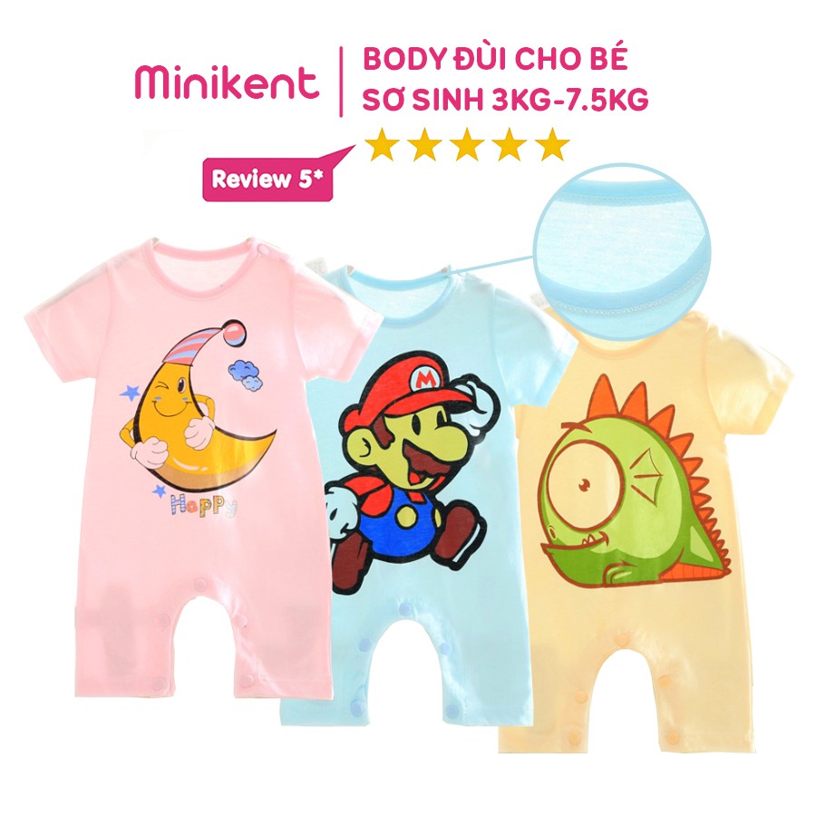 Body đùi cotton mỏng cho bé sơ sinh đến 7.5kg