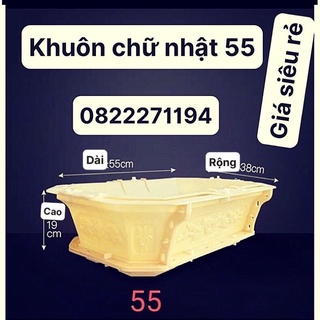 Khuôn đúc chậu cảnh chữ nhật 55
