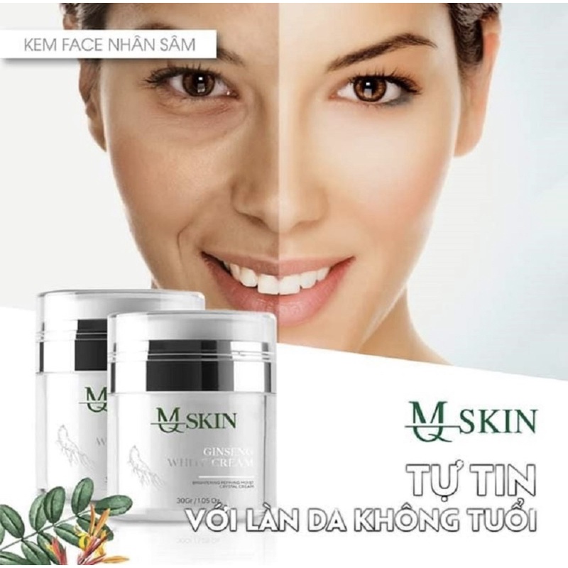Kem Face Nhân Sâm Mqskin,Kem dưỡng trắng, phục hồi da sau tái tạo, ngăn ngừa mụn nám