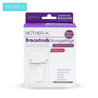 Túi trữ sữa cảm biến nhiệt miệng cắt mother-k hàn quốc 180ml
