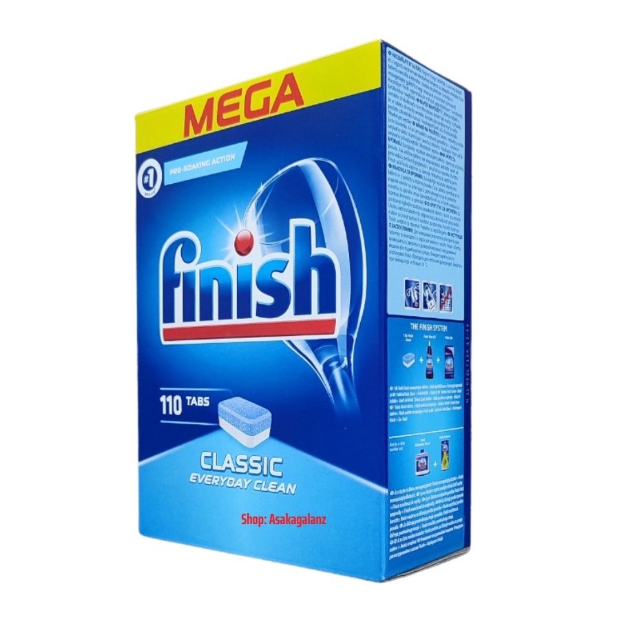 Viên rửa bát Finish Classic 110 viên/ hộp ( Mới 2021 ) - Chính hãng