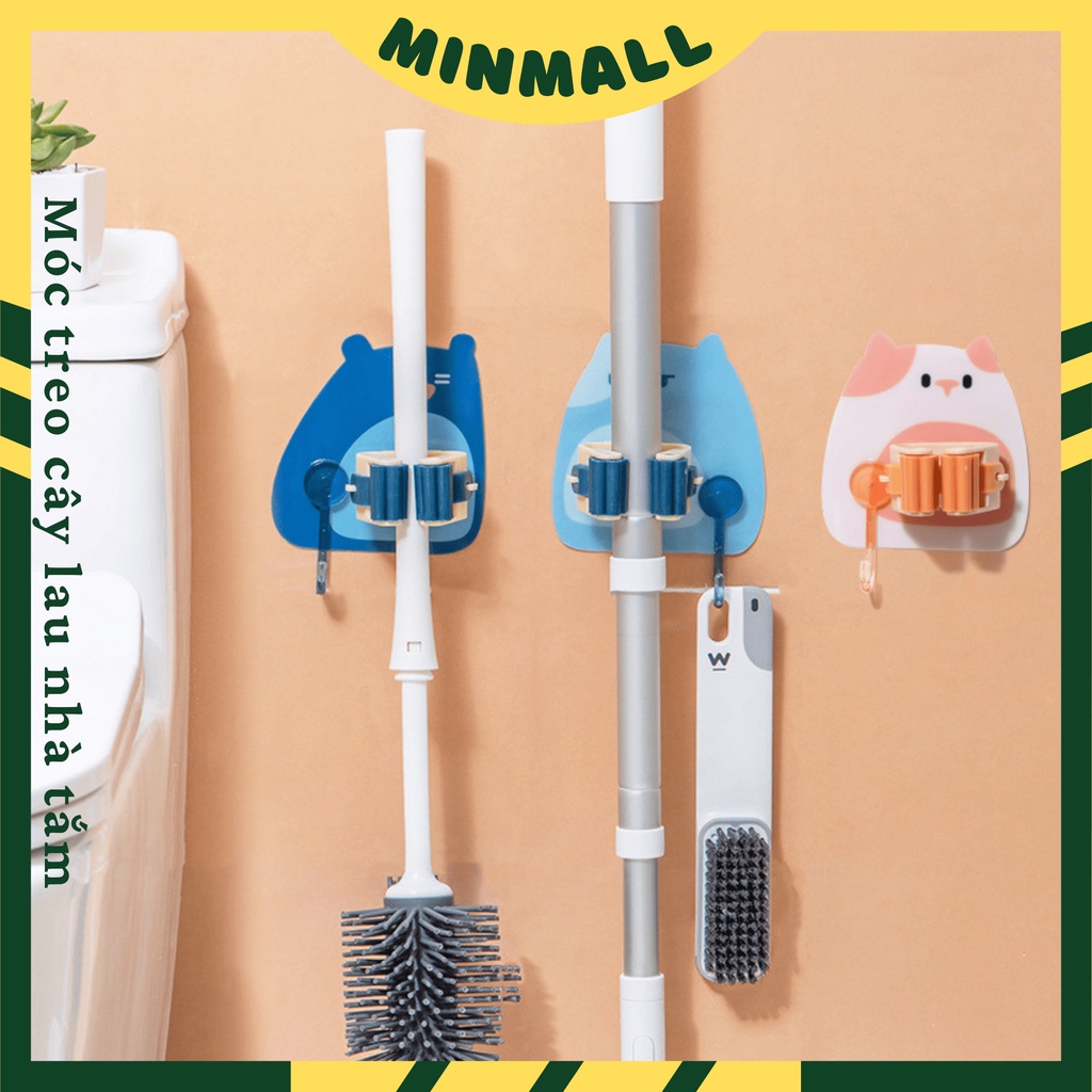 MÓC TREO CHỔI,TREO CÂY LAU NHÀ DÁN TƯỜNG HÌNH ĐỘNG VẬT #T3-9[Hình]