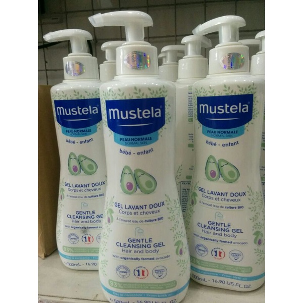 [Hàng Công Ty Date 01/2025] Sữa Tắm Gội Cho Trẻ Sơ Sinh &amp; Em Bé Da Thường Mustela 500ml