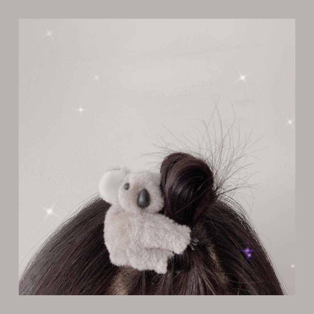 Kẹp Tóc Hình Gấu Koala Nhồi Bông Nhiều Màu Dễ Thương Cho Nữ