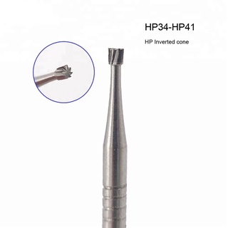 Mũi mài Prima Tungsten Carbide HP 33 đến 41 - inverted cone / nón ngược Dài 44.5mm Dùng cho Tay Chậm