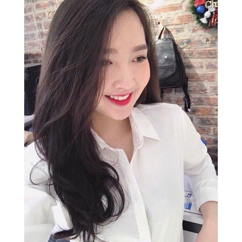 Áo Sơ Mi Trắng Cổ Sơ Mi Tay Dài Thích Hợp Đi Làm Công Sở Đi Học | Smide Clothing