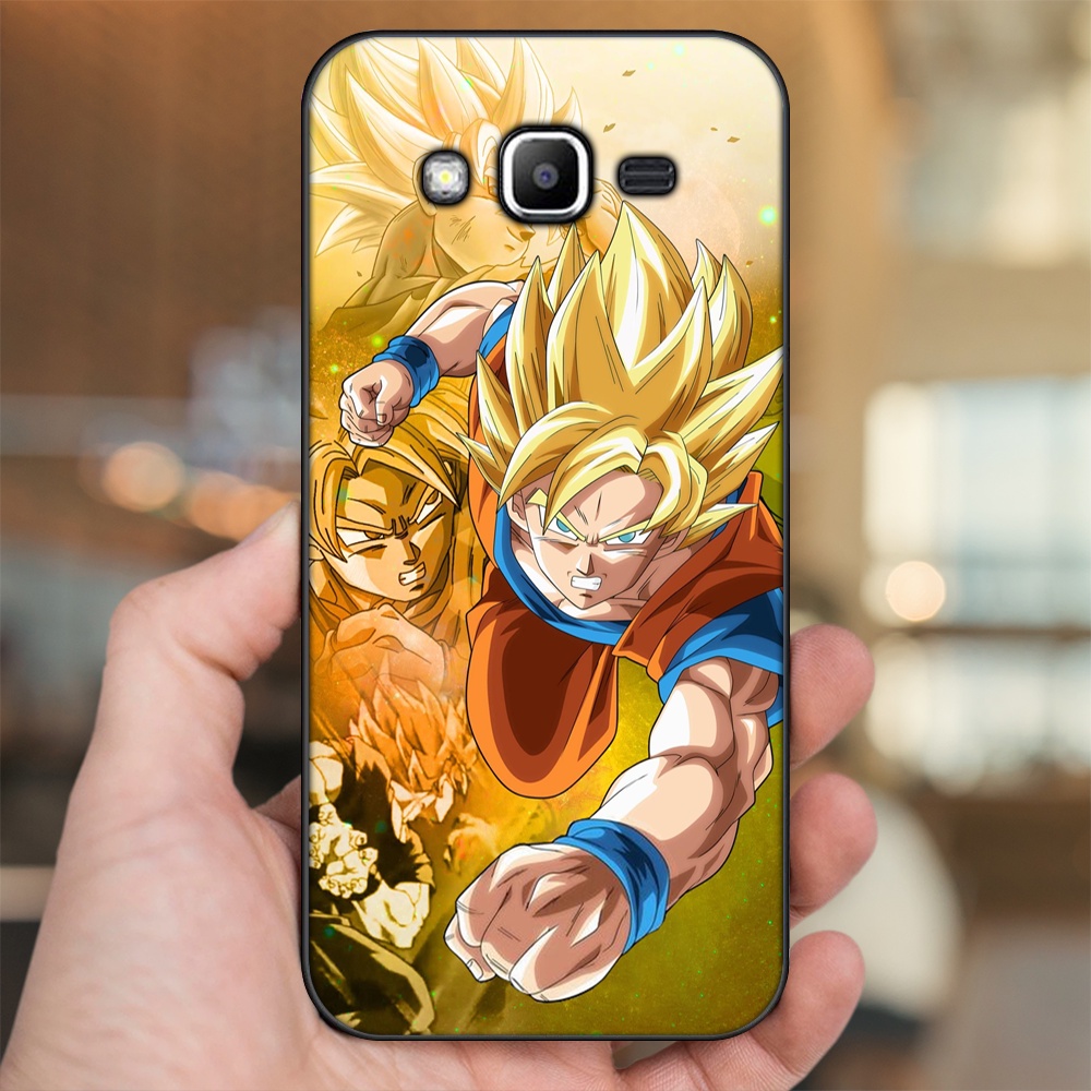 Ốp lưng Samsung J2 Prime, J3 2016, J5 2015 viền đen in hình Goku Dragon Ball