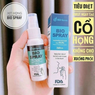 Xịt cổ họng sinh học kháng khuẩn bd ferm rio spray chai 30ml