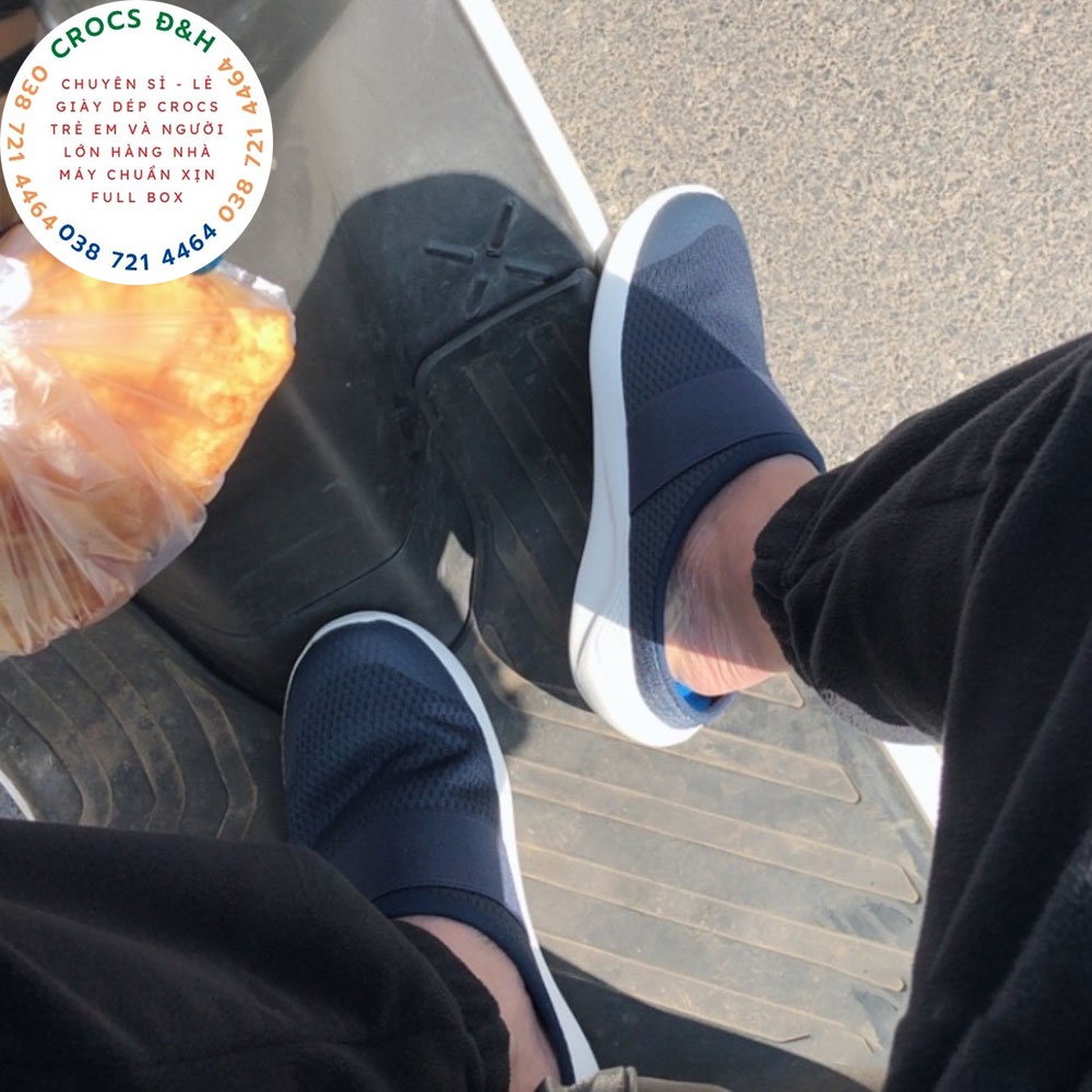 Giày dép crocs - giày sục lười vải lưới crocs literide mesh mule cho nam chống trơn trượt, chống hôi chân, hàng xuất xịn