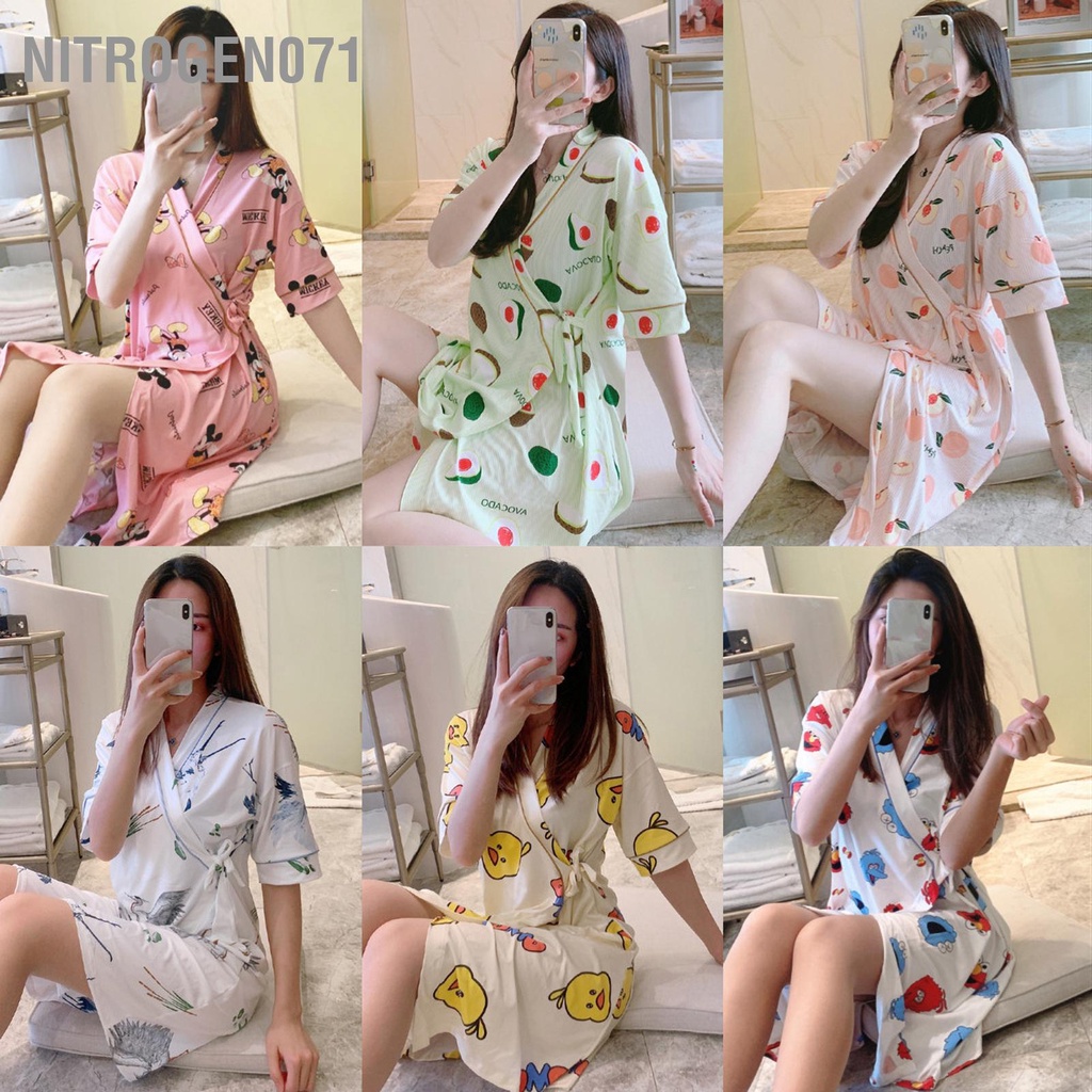 Nitrogen071 Đồ ngủ sexy công chúa kimono Nhật Bản áo choàng gợi cảm tặng kèm quần chip quyến rũ A1705
