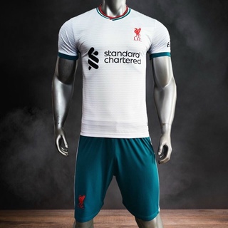 Quần áo bóng đá CLB Liverpool Trắng Mới Vải thun lạnh cao cấp
