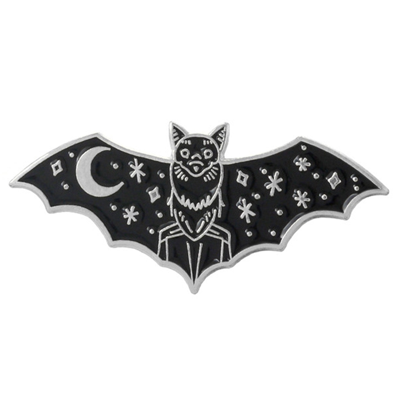 Huy Hiệu Cài Áo Kim Loại Hình Chú Dơi/Người Dơi Độc Đáo