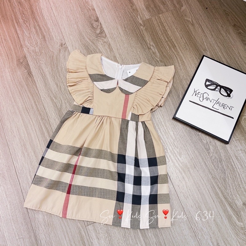 Váy kẻ Bbr cánh tiên bé gái