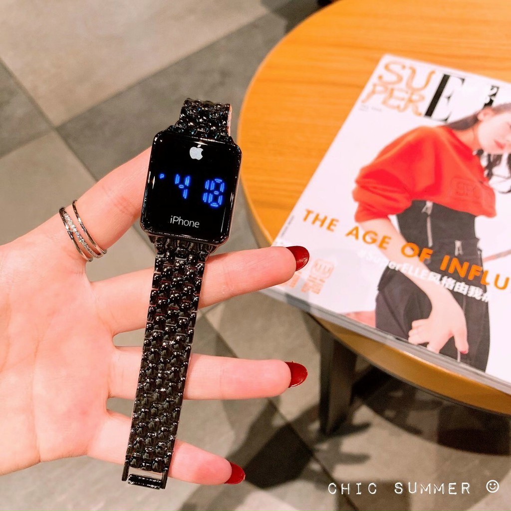 Đồng hồ Nữ Iphone dây thép không gỉ, không bay màu, bảo hành 12 tháng - Đồng hồ Apple wtch (Đồng hồ điện tử cảm ứng) | BigBuy360 - bigbuy360.vn