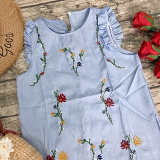 Đầm kate thêu hoa siêu đẹp