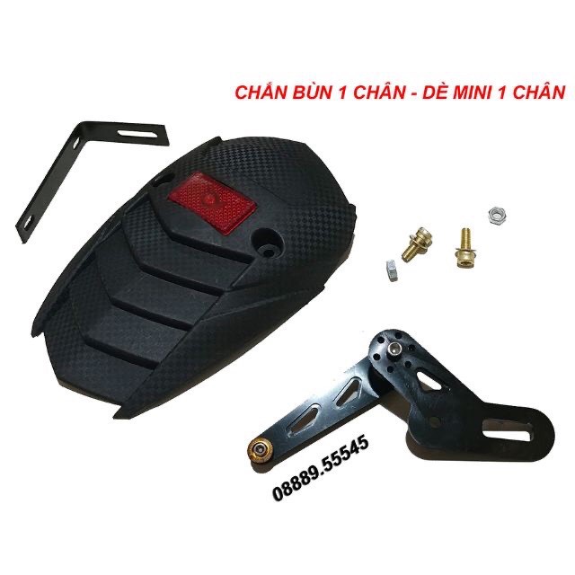 DÈ CHẮN BÙN MINI 1 CHÂN KÈM PAT NHÔM MÀU - M2