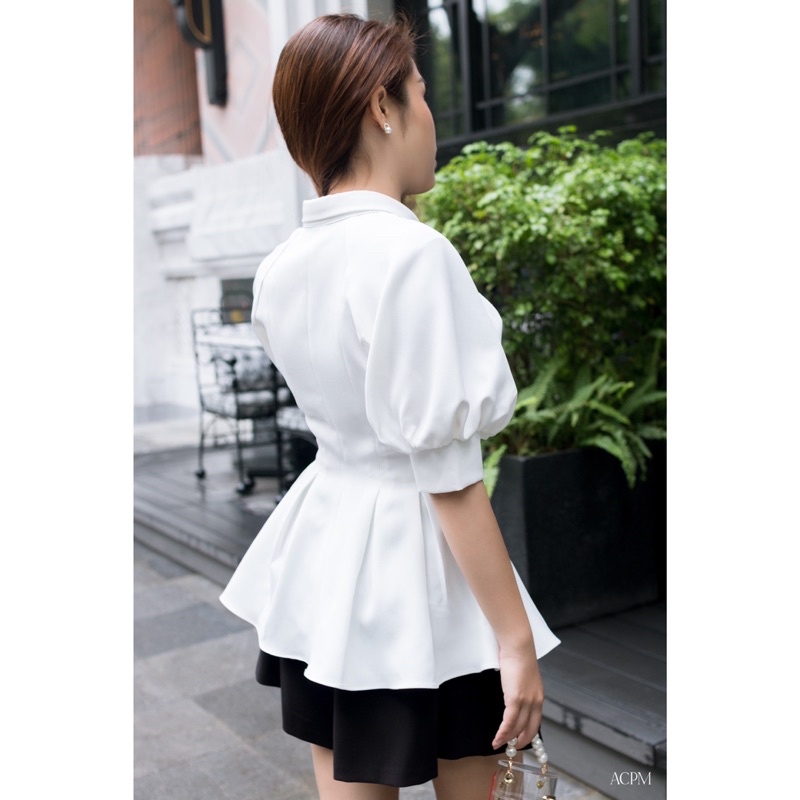 Daiya Blouse / Áo tay bồng xếp ly