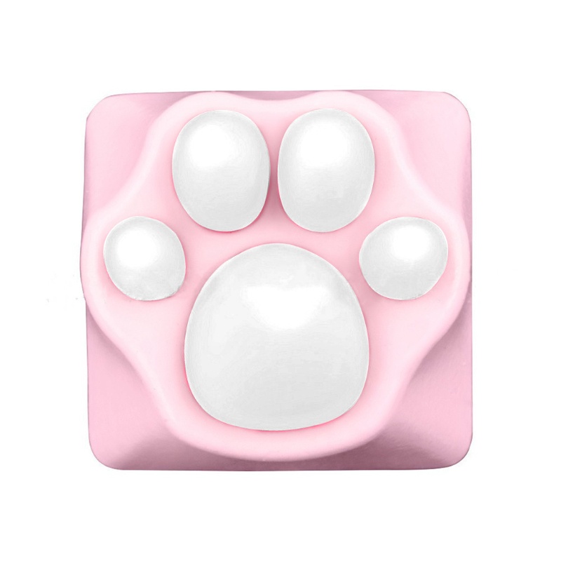 Nút Bàn Phím Silicone Trong Suốt In Hình Dấu Chân Mèo