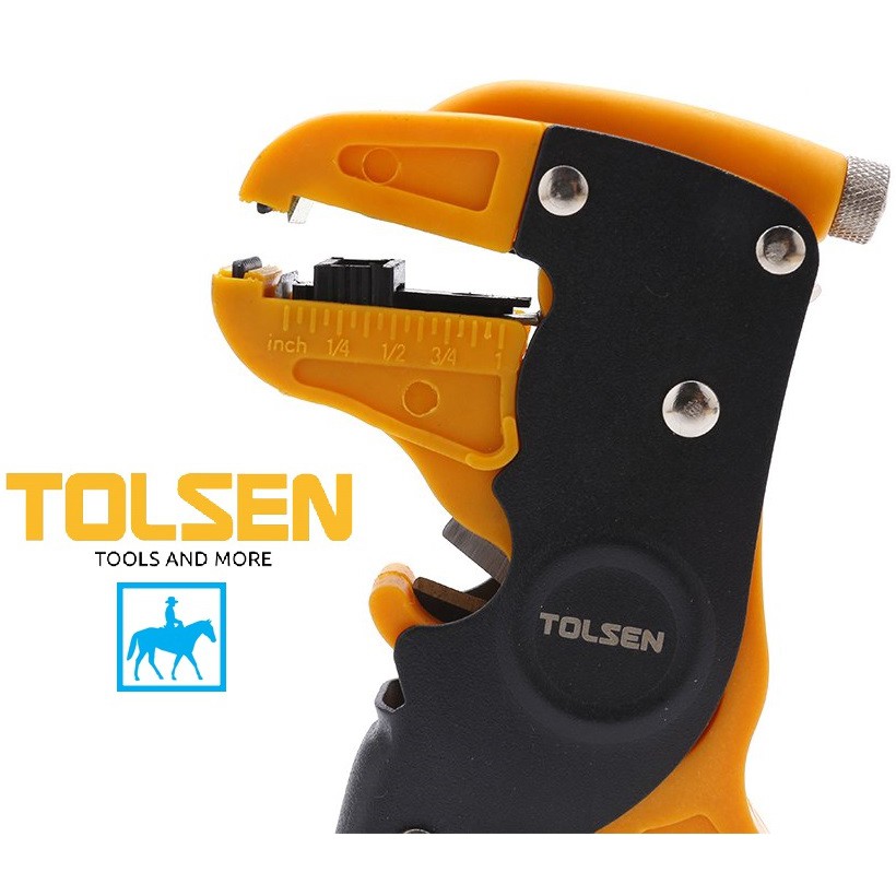 TOLSEN Kìm kềm tuốt dây điện mỏ quạ Wire Stripper 38050