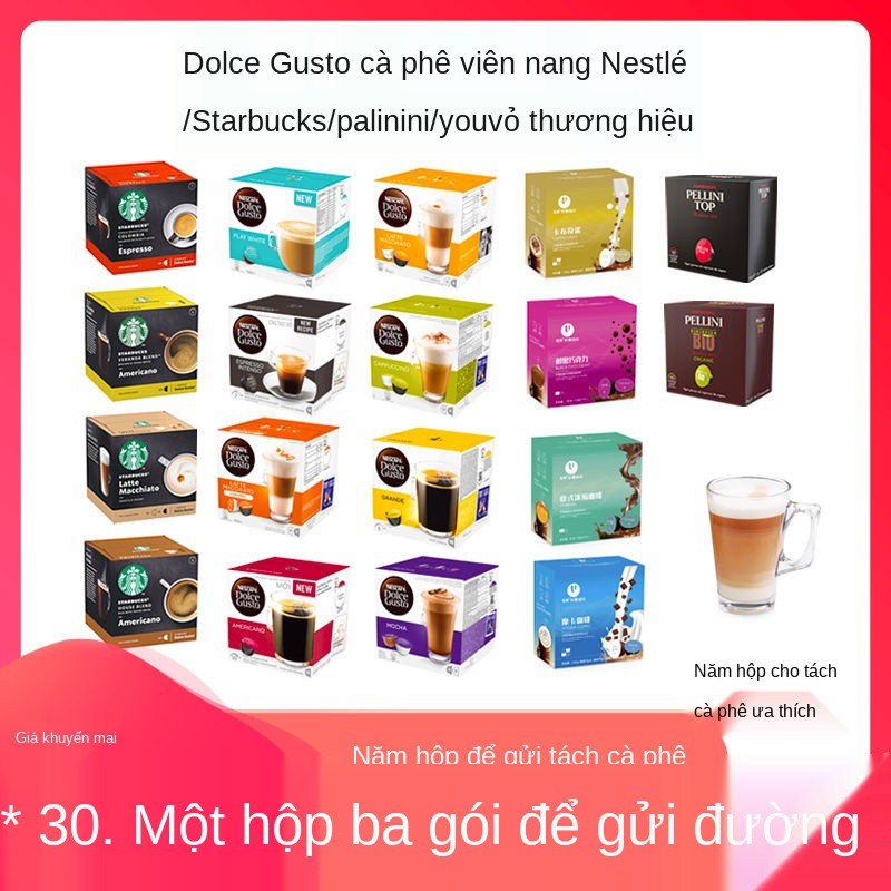 ✴☄Viên nén cà phê Nestlé Starbucks K Ushell Peelini phù hợp với máy pha Dolce Gusto Penguin <