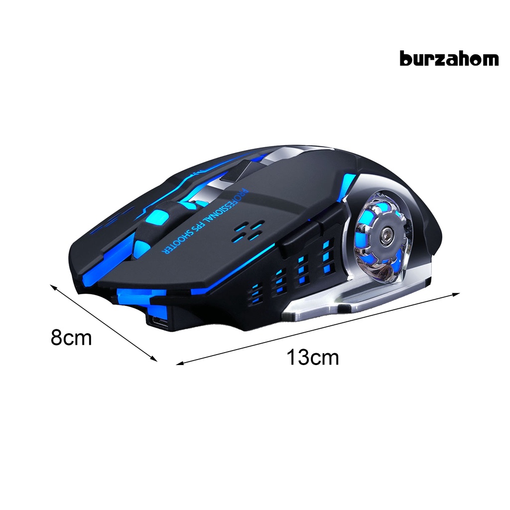 Chuột không dây Q13B 2.4G 2400DPI 6 Nút Có Thể Sạc Lại Kết Nối Bluetooth