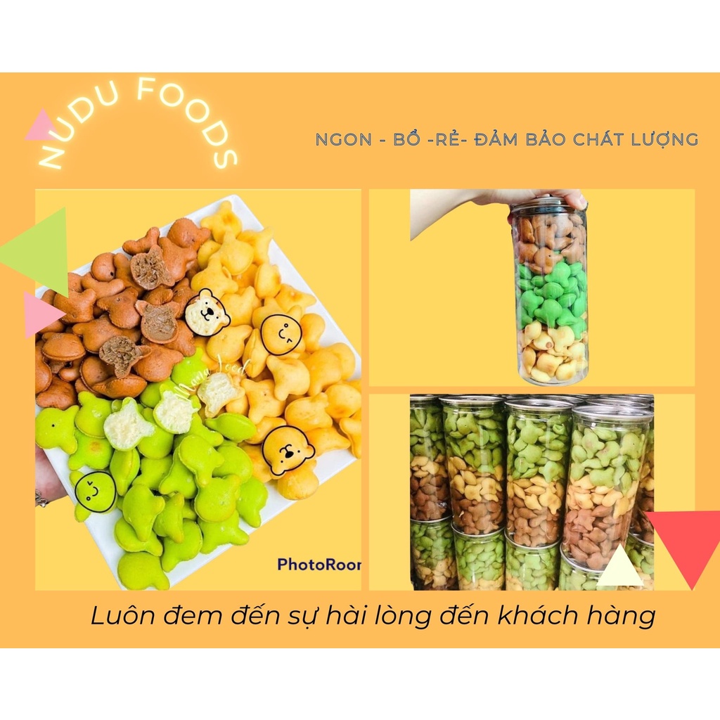 Bánh gấu mix 3 vị nhân kem sữa Hộp 420G  NUDU, Thơm Ngon Béo Ngậy, Giá Rẻ Hà Nội