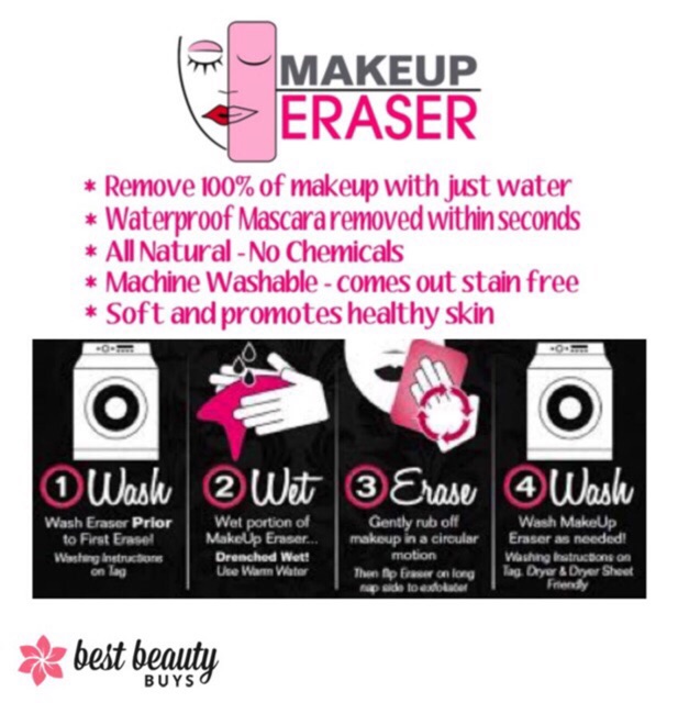 Makeup Eraser ✨ Nhiều mẫu / màu - Khăn tẩy trang siêu xịn Fullsize đủ màu - kích thước khoảng 40cm x 20cm