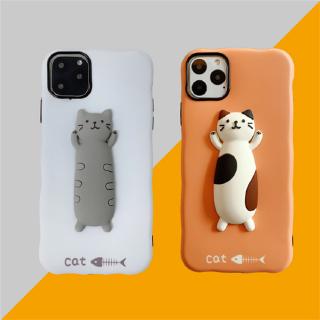 Ốp điện thoại silicon hình mèo 3D cho iphone 11pro max xs x xr iphone8 7 P