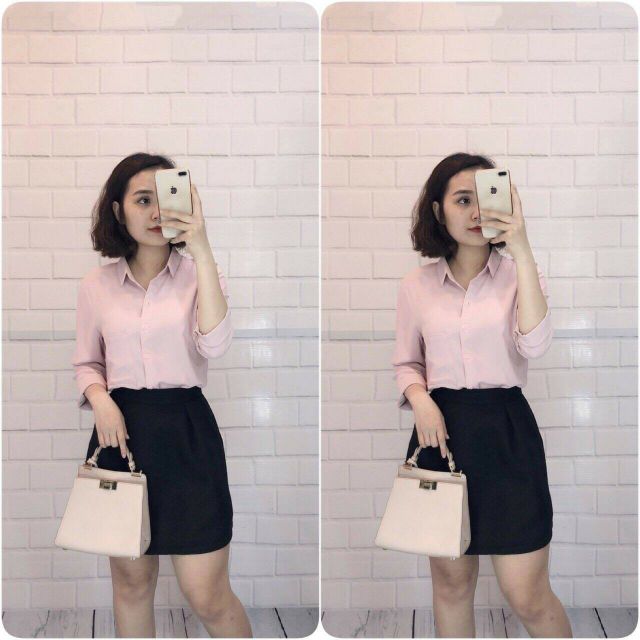 [Mã FAMAYWA giảm 10K đơn 50K] Áo sơ mi trơn đơn giản dễ phối đồ. | BigBuy360 - bigbuy360.vn