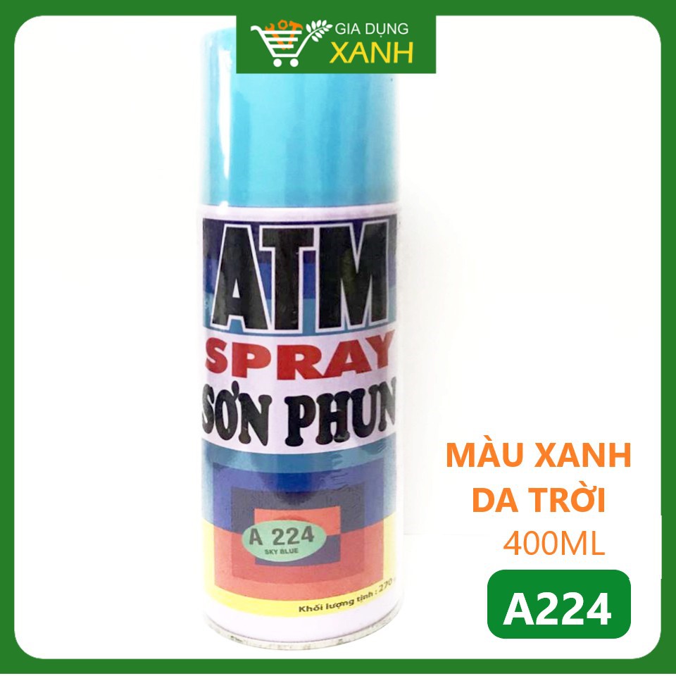 Sơn phun, xịt ATM màu xanh da trời A224, 400ml